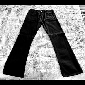 LEVI LEVIS 517 BOOT CUT MENS BLACK DENIM JEANS SIZE 36 X 32 RED TAB
